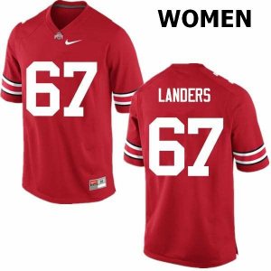 Women's Ohio State Buckeyes #67 Robert Landers Red Nike NCAA College Football Jersey Season IWD0044QI